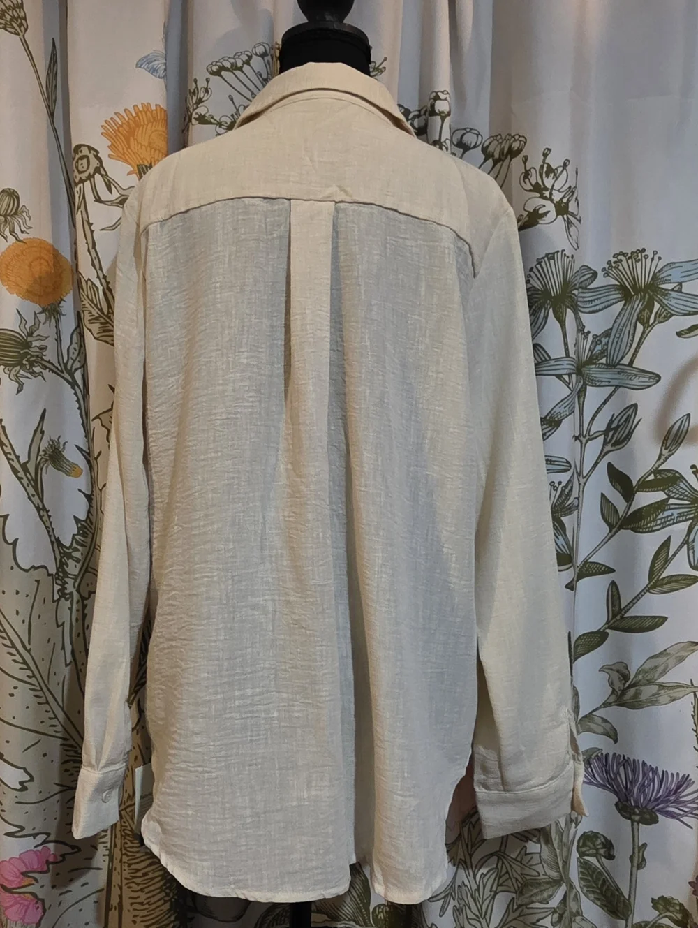 Halara Button Up Linen Like Shirt/Cover Up - Picture 3 of 4